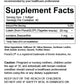 Supplement facts for Lutein with FloraGLO